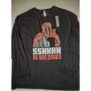 Marvel “SSHHHH No One Cares” lightweight sweatshirt Men’s 4XL Black